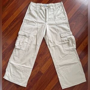 RSQ Cream Cotton Cargo Pants